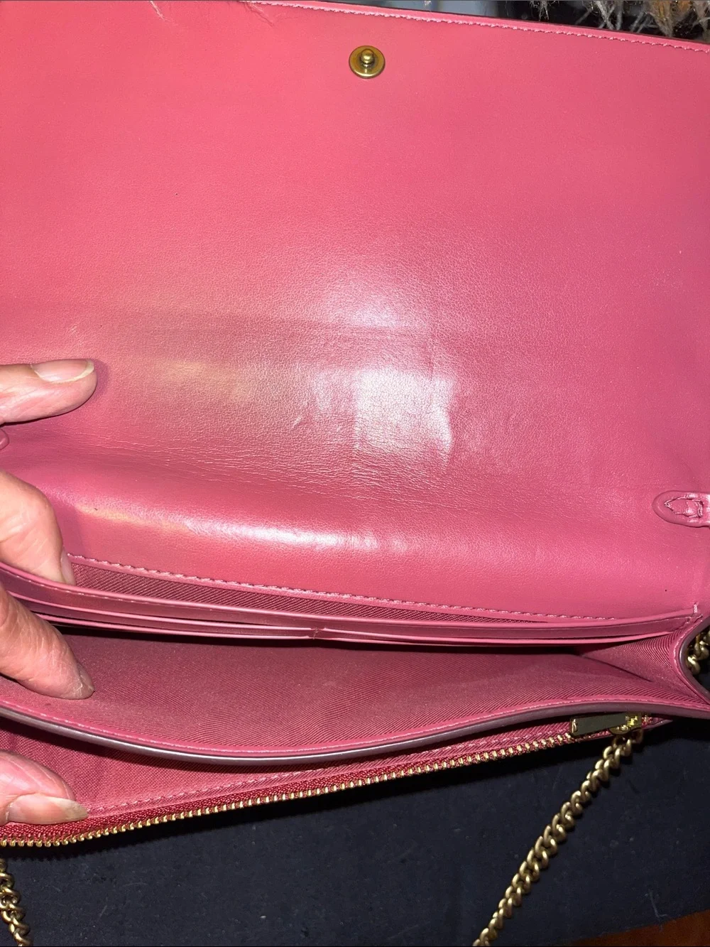 COACH HAYDEN FOLDOVER CROSSBODY FOLDOVER CLUTCH IN ROSE PUNK